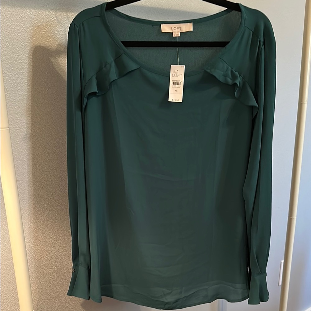 LOFT Women's Green Blouse
